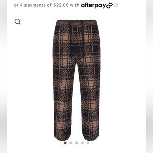 SKIMS cozy knit unisex plaid jogger XXS/XS NWT!